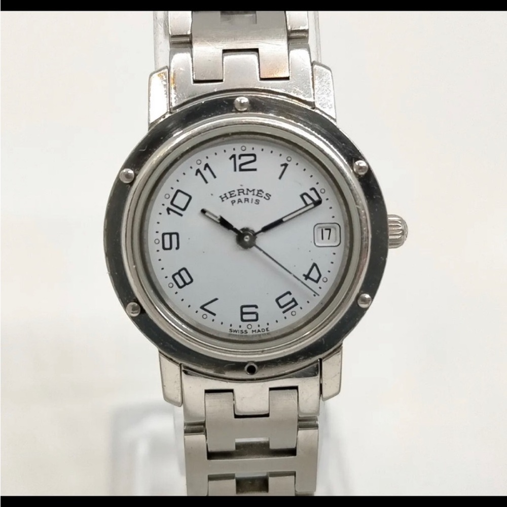 Hérmes CL4.210 Clipper Nacle Stainless Steel SS Ladies watch, 100% authentic
